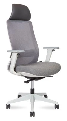 Кресло для руководителя Norden Комо грэй / Como grey H6301-1 grey серая сетка, серая ткань, сиденье слайдер